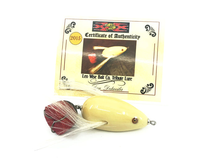 Leo Wise Bait Co. Tribute Lure, White Color w/Card