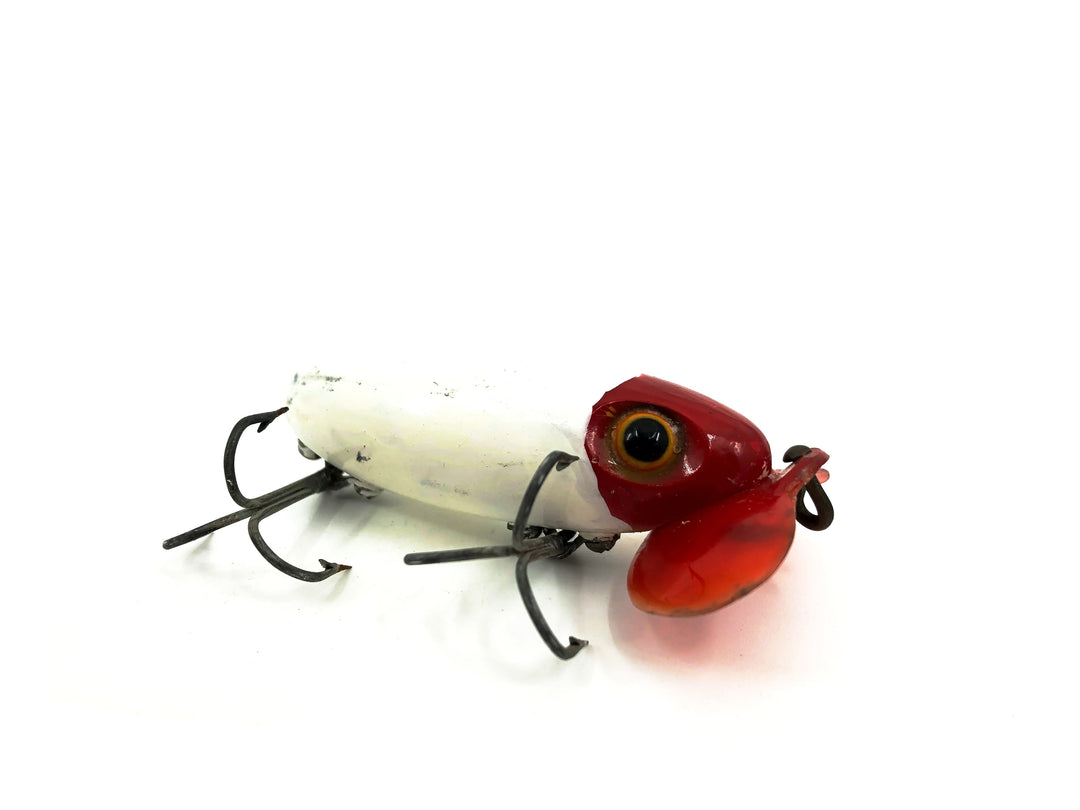 Arbogast Plastic Lip Repainted Jitterbug 1940's WWII Era Red and White Color - War Bug!