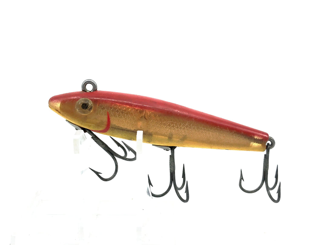 L & S Mirrolure 52M "Sinking Twitchbait", Red Back/Yellow Belly/Gold Scale Color