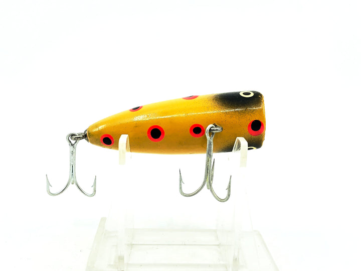Eppinger Dardevle Osprey Bass Plug, Yellow/Orange Black Spots Color