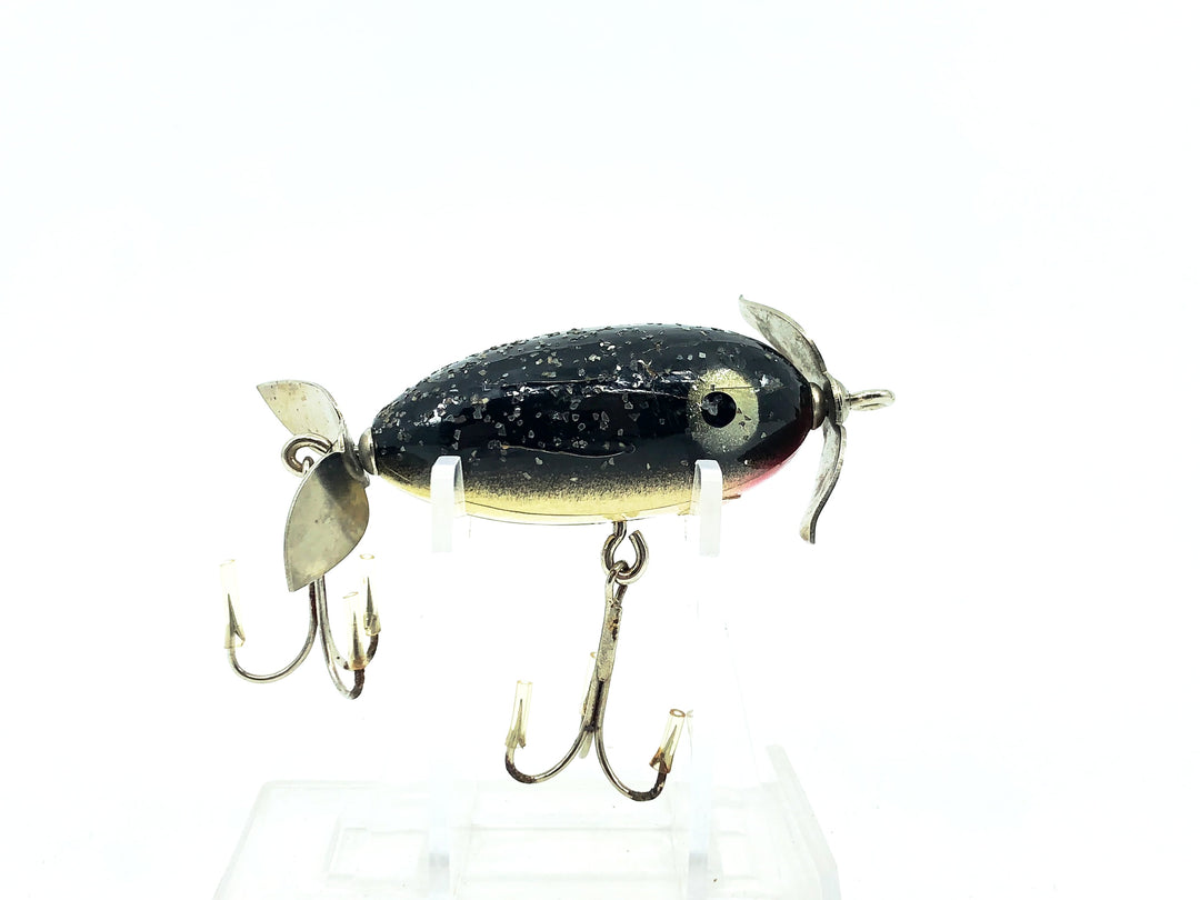 Paw Paw Midget Spinner, Black/Silver Flitter Color