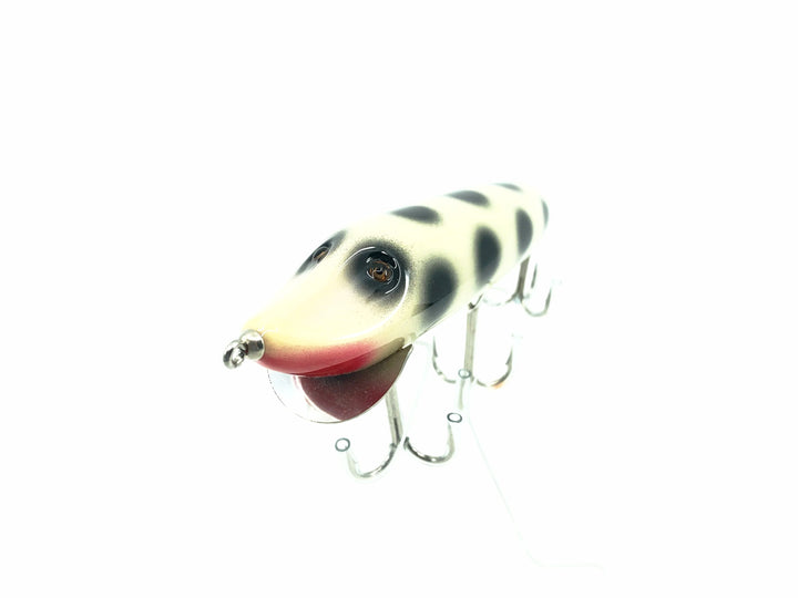 Musky Dan (XXX Lures) Husky Vamp, White/Black Dots Color