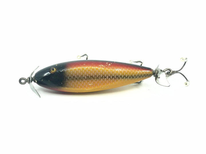 Creek Chub Wooden 1500 Injured Minnow White Scale Color 1525