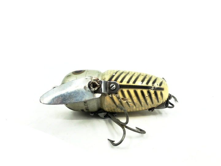 Heddon Wooden Crazy Crawler 2120 XRS Silver Shore Color