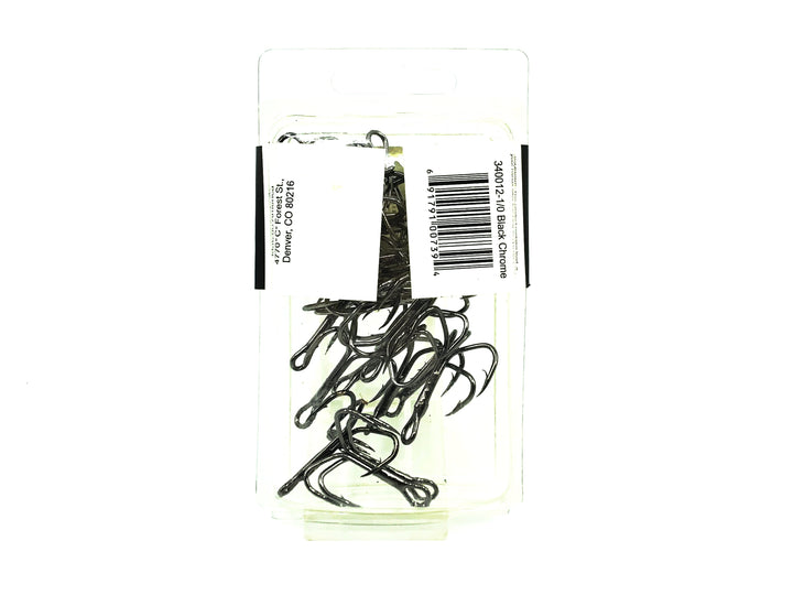 Matzuo American Treble Sickle Hook Size 1/0 Qty 25 Hooks, Black Chrome Color 340012-1/0
