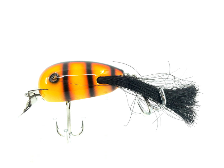 Musky Dan (XXX Lures) Husky Dingbat, Orange/Black & Red Ribs Color