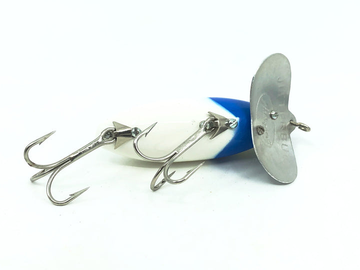 Arbogast Jitterbug 5/8oz, Blue Head/White Body Color