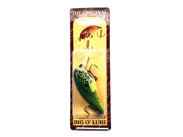 Cotton Cordell Fred Young Original Big O Wooden Lure, Bluegill Color on Card