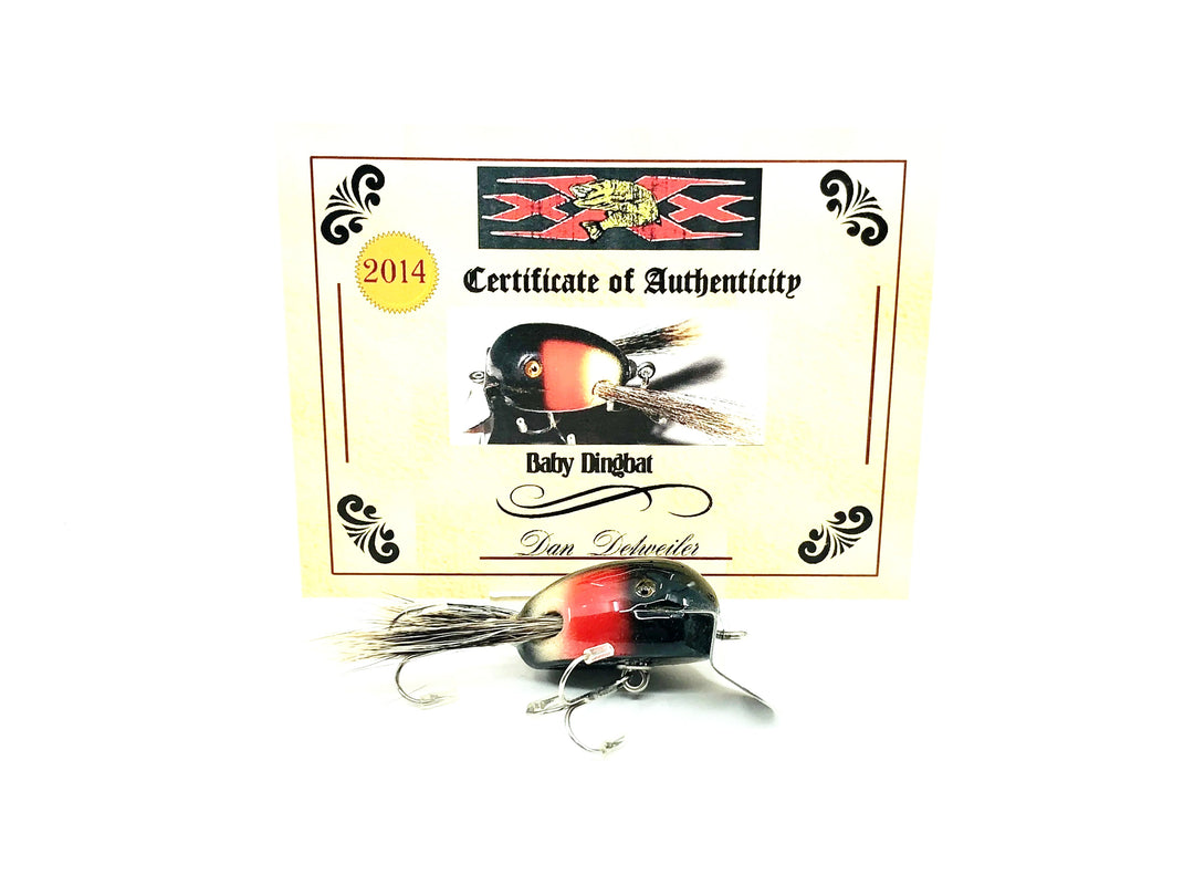 Musky Dan (XXX Lures) Baby Dingbat, Red Wing Blackbird w/COA