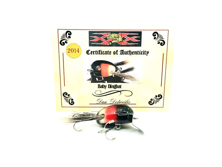 Musky Dan (XXX Lures) Baby Dingbat, Red Wing Blackbird w/COA