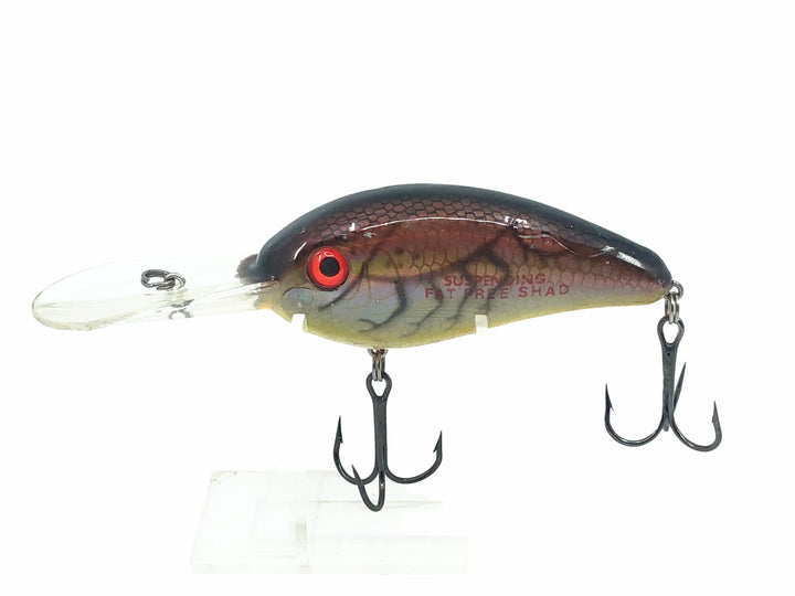 Xcalibur Bill Dance Suspending Fat Free Shad, Holographic Brown Crawdad Color