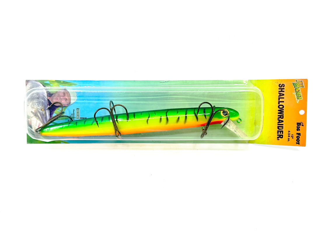 Joe Bucher Tackle Co. Big Foot ShallowRaider, Firetiger Color on Card