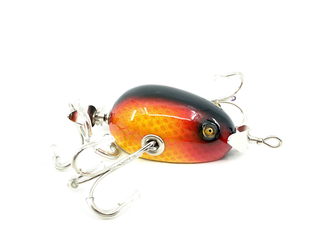 Musky Dan (XXX Lures) Kent Frog, Black Back/Yellow Scale/Red Color