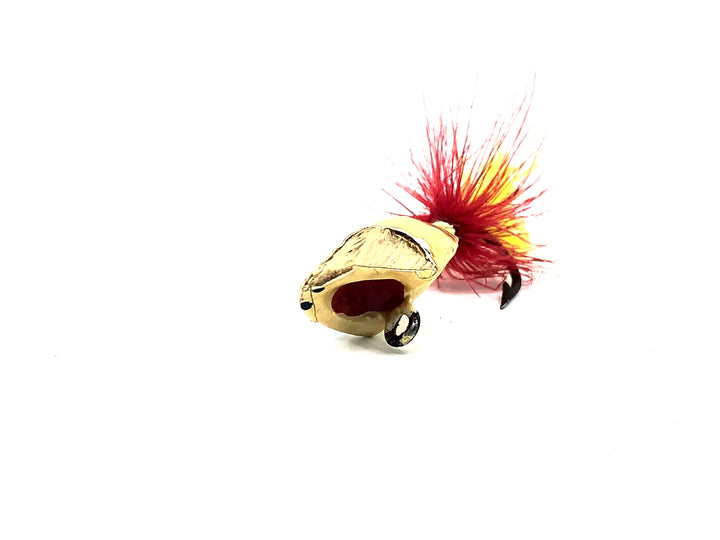 Peck's Parker Feather Minnow, Yellow/Black/Red Bucktail Color