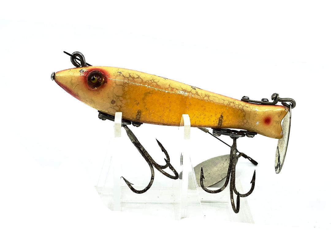 Heddon Dowagiac Spook 9100, RET White Red Eyes & Tails Color