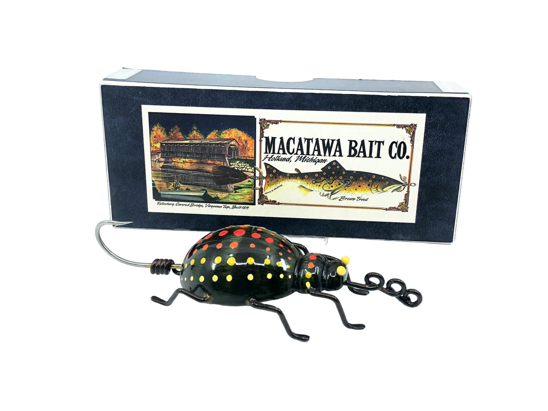 Macatawa Beetle, Green/Black/Red, Orange & Yellow Dots w/Box