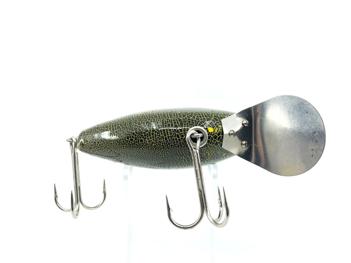 Musky Dan (XXX Lures) Giant Punkinseed 4 1/2", Green/Black Crackle Back Color