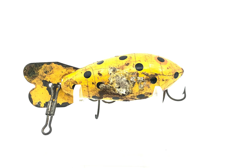 Wooden Bomber 300 Series, #39 Yellow/Black Dots Color - Early Bomber