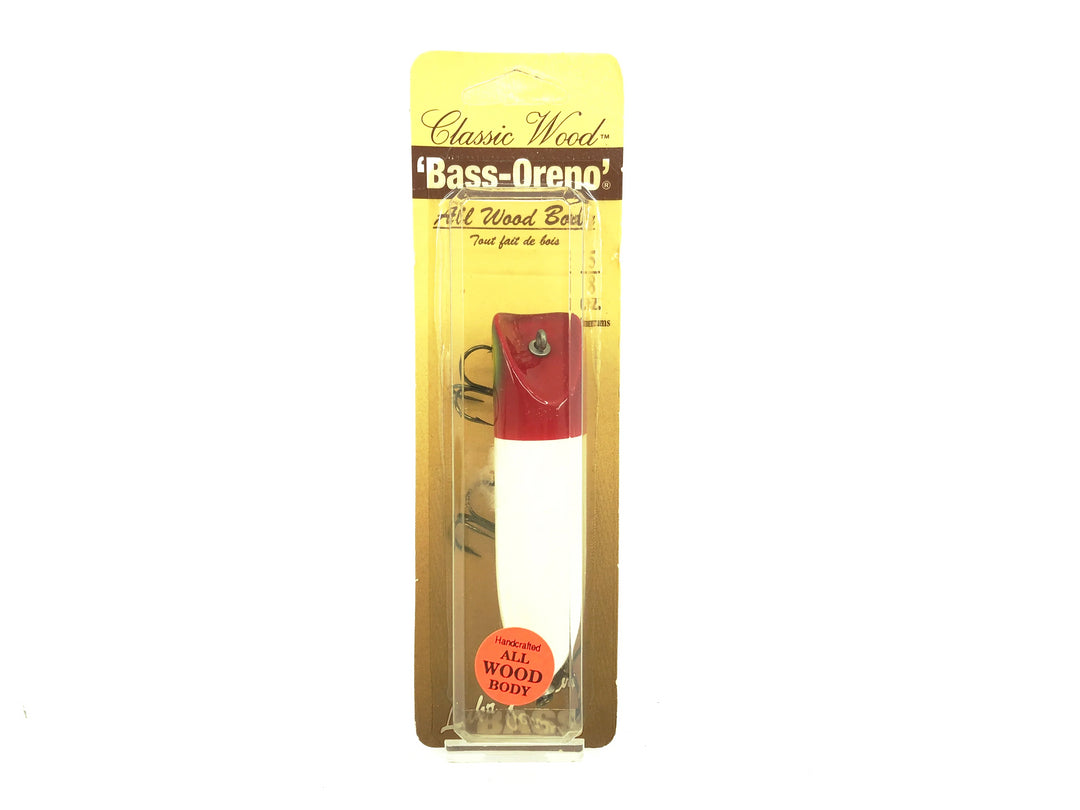 Luhr-Jensen South Bend Bass Oreno, Red/White Body Color on Card
