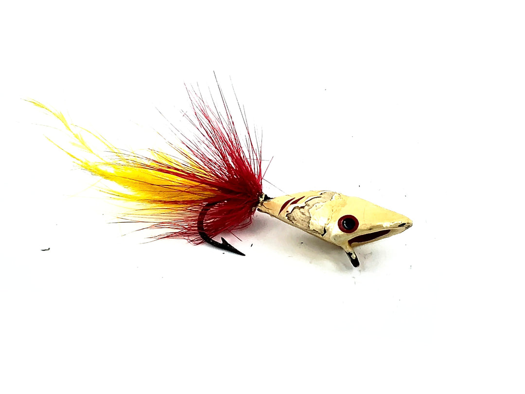 Peck's Parker Feather Minnow, Yellow/Black/Red Bucktail Color