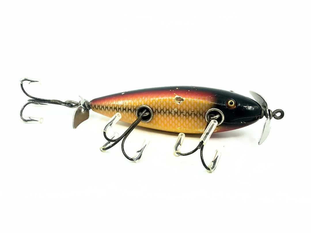 Creek Chub Wooden 1500 Injured Minnow White Scale Color 1525