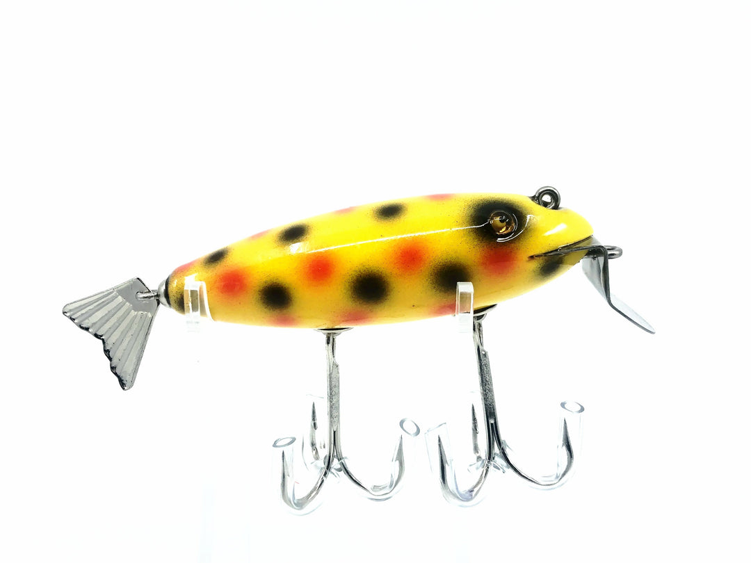 Musky Dan (XXX Lures) Deluxe Wagtail Chub, Yellow Spots Color