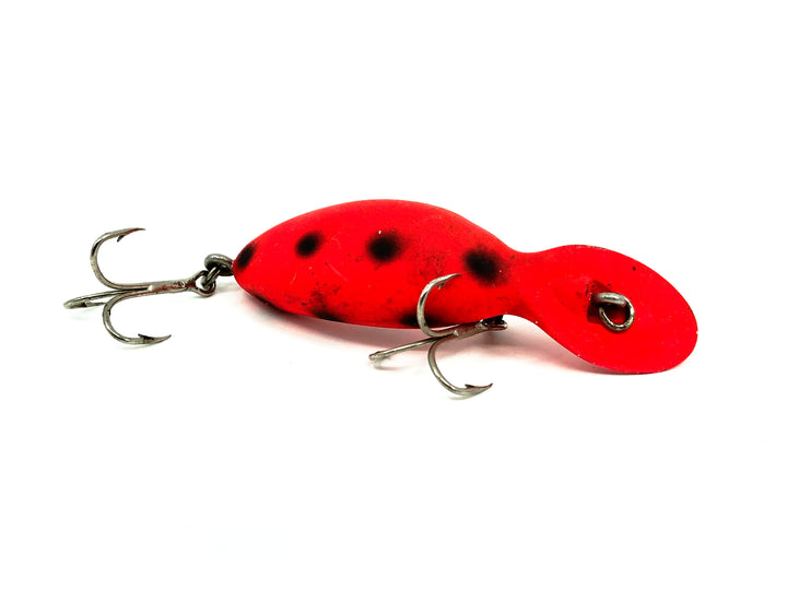 Heddon Tadpolly, RFB Florescent/Black Spots Color.