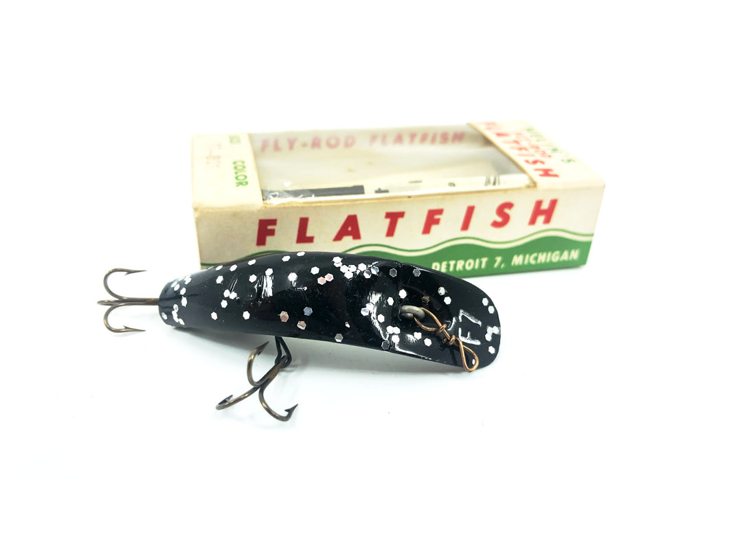 Vintage Helin Flatfish F7, BSS Black Silver Speck Color with Box