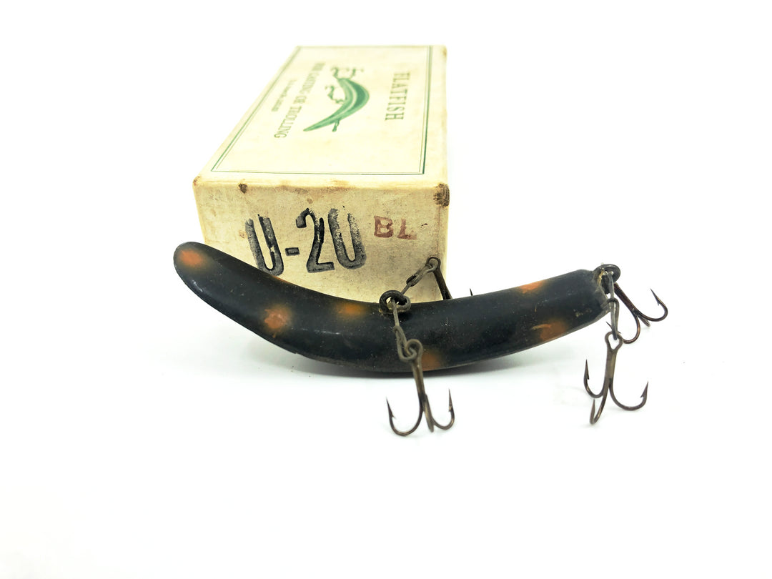 Vintage Helin Flatfish U20, BL Black Color with Box - 1949