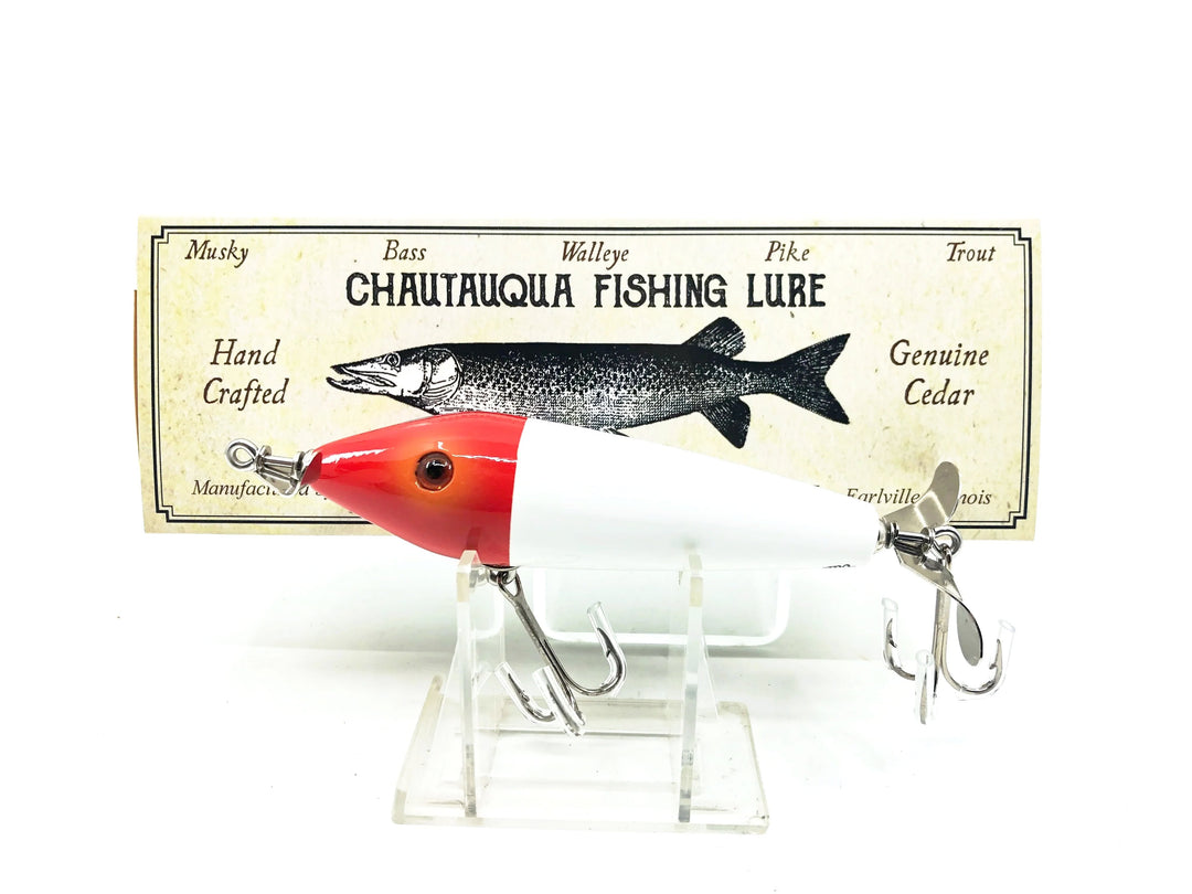Chautauqua Topwater Minnow, Classic Red & White Color