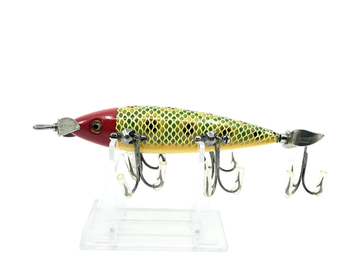 Kevin Klein Repainted Heddon 150, Red Head/Frog Scale Color