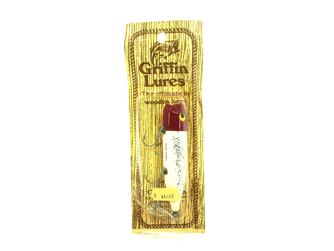 Griffin Lures Sam's Chub, Red Head/Silver Slitter color on Card