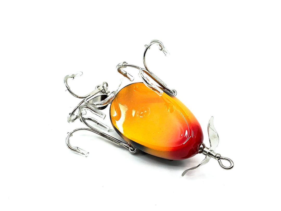 Musky Dan (XXX Lures) Kent Frog, Yellow/Red/Black Ribs Color