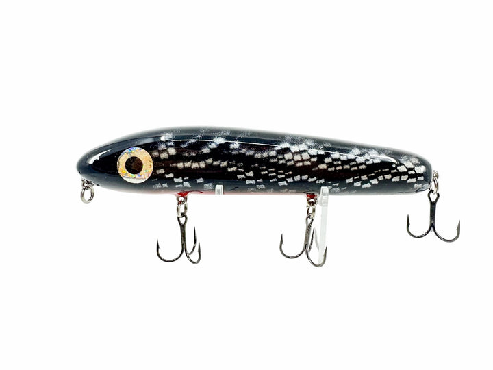 Muskie TW7 Glide Bait by Lee Agpalo, Black Scale Color