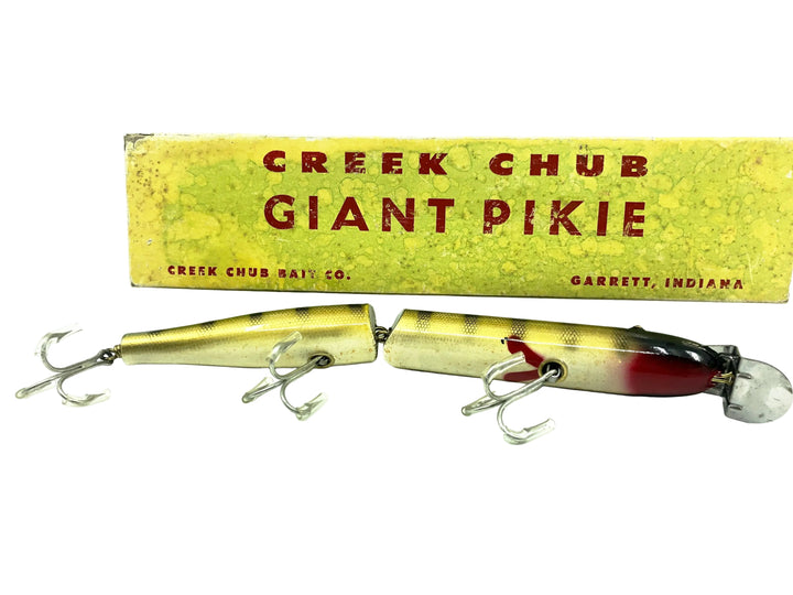 Creek Chub Wooden Giant Jointed Pikie 800, #01 Perch Scale Color w/Box