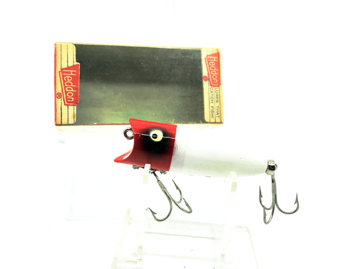 Heddon Baby Lucky 13 2400, RH Red Head/White Body Color with Box