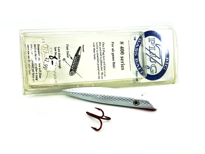 Z Plug Bass Bait #400 Series, Silver Shiner Color with Card