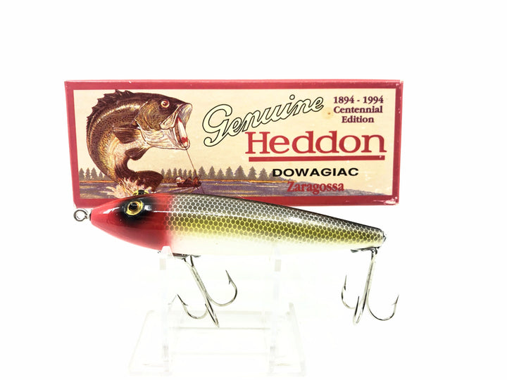 Heddon Centennial Edition Wood Zaragossa New in Box NO. X6500W-JRH - Frog Scale Red Head Numbered!