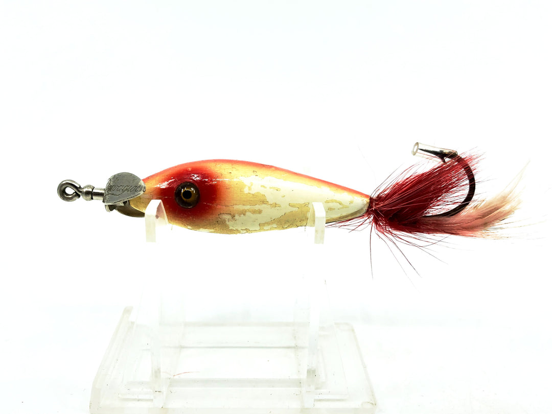 Heddon Walton Feather Tail 40, RET White/Red Eye & Tail Color