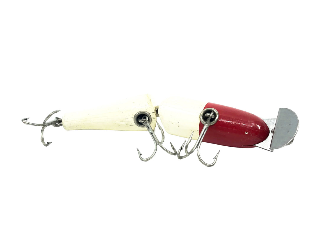 Creek Chub 2600 Jointed Pikie Minnow, Red Head/White Color 2601 Glass Eyes