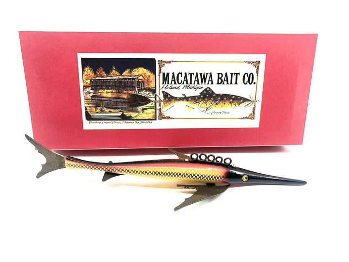 Macatawa Bait Co. Gar Decoy, White Scale Color w/Box