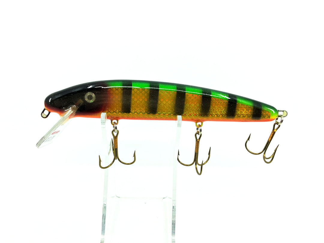 Slammer 7" Prism Minnow Lure, Prisim Green Perch Color