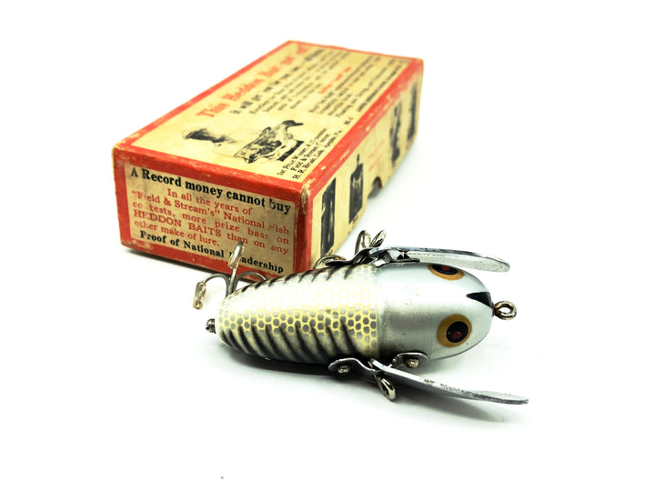 Heddon Crazy Crawler 2120, XRS Silver Shore Color with Brush Box