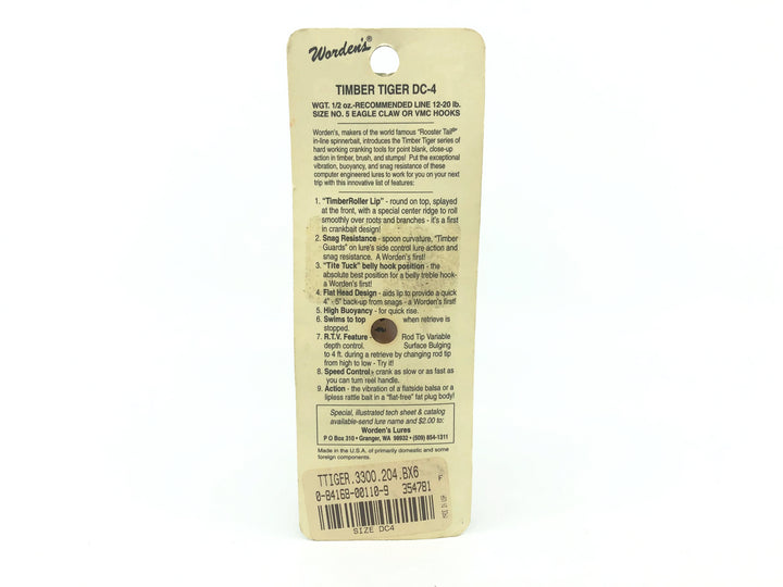 Timber Tiger Deflector DC-4, #204 Brown Crawdad Color on Card