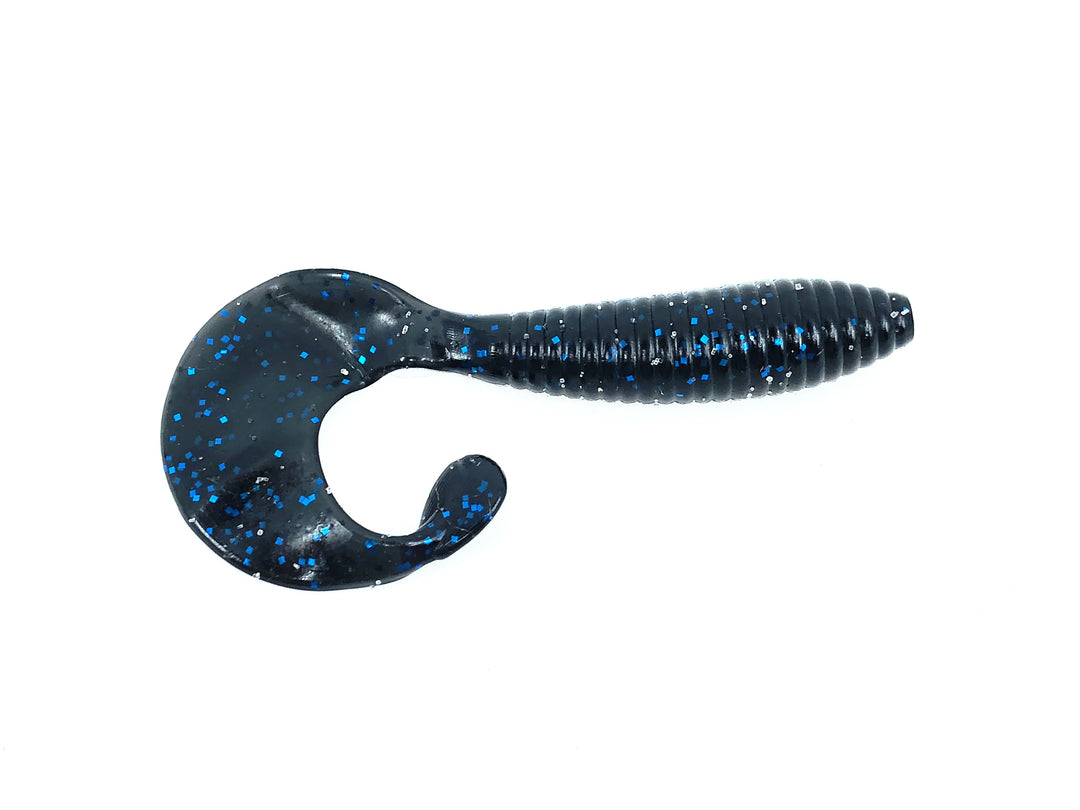 Get Bit Baits X Viper Hyper Tail 4", Black/Blue Color - 5 Pack