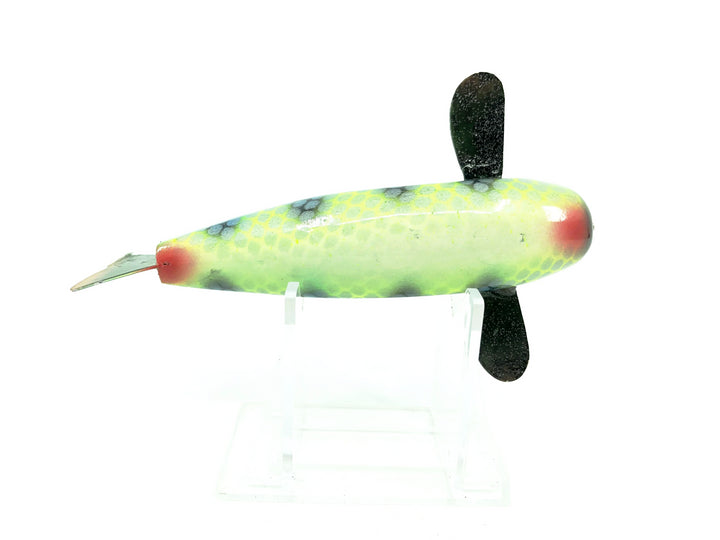 Contemporary Creek Chub Spearing Decoy, Electric Perch Color