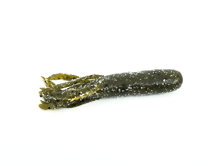 Get Bit Baits X Viper Tackle Finesse Soft Tube Bait 2 1/2", Green Pumpkin Fin Color - 5 Pack