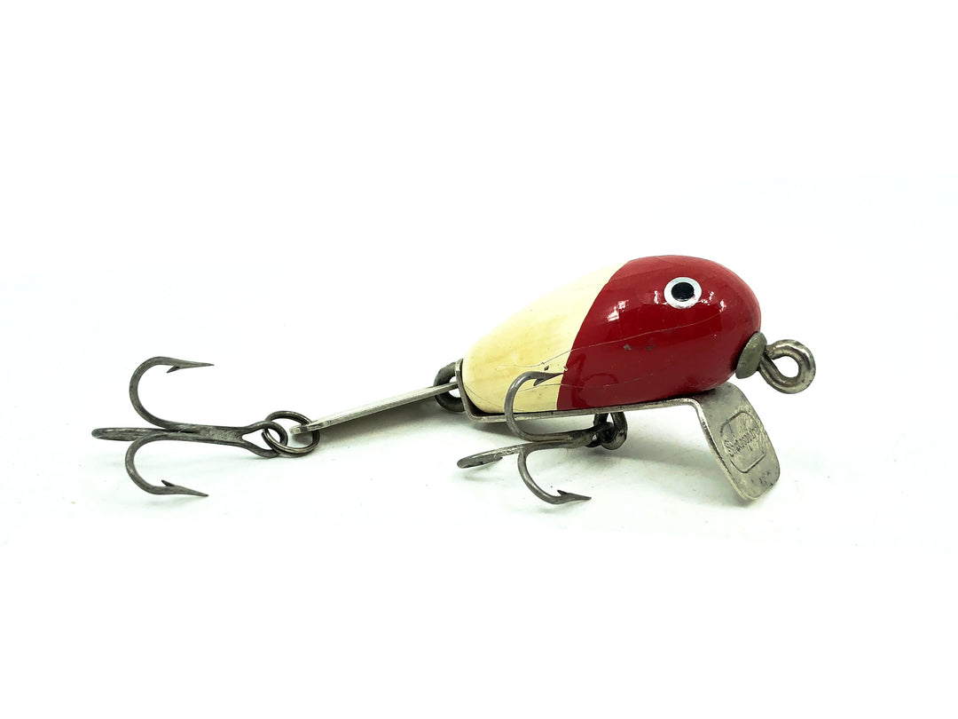 Shakespeare/Creek Chub Spoon Tail, Red Head/White Color