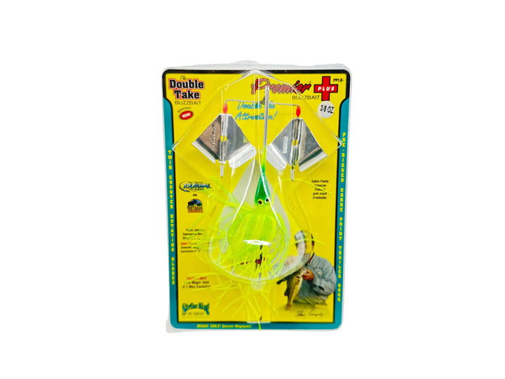 Strike King The Double Take Buzzbait 3/8oz, Green/Chartreuse Color on Card
