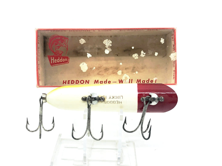 Heddon Lucky 13 2500 JRH, Frog Scale/Red Head Color with Box